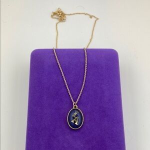 💛 Classic Gold Plated Blue LA Pendant Necklace